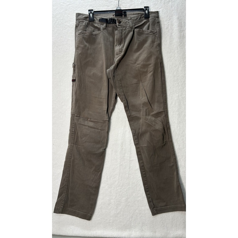 Gramicci Mens Size 34X31 Brown Original Freedom Belted Chino Pants (J1)